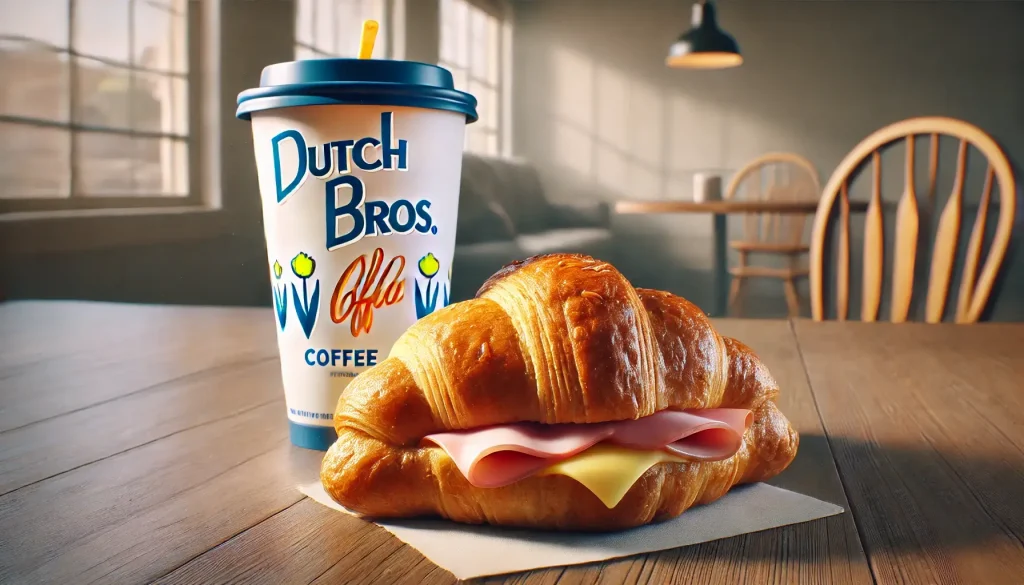 Dutch Bros Breakfast Menu Ham and Cheese Croissant